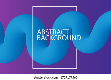 Abstract 3d colorful composition with smooth gradient shapes. Vector artistic illustration. Vibrant gradient flowing stream. Liquid color paths. Creativity concept.vector illustration.