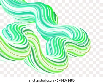 Abstract 3d colorful composition with smooth gradient shapes. Vector artistic illustration. Vibrant gradient flowing stream. Liquid color paths. Creativity concept.vector illustration.