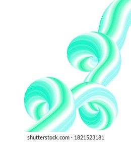 Resumen de la composición de color 3d con formas de gradiente liso. Ilustración artística vectorial. Gradiente vibrante que fluye la corriente. Rutas de color líquido. Concepto de creatividad.ilustración vectorial.