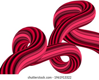 Abstrakte 3D-Farbkomposition mit glatten Farbverlauf-Formen. Vektorkünstlerische Illustration. Lebhafter fließender Farbverlauf-Fluss. Flüssige Farbpfade. Creativity concept.Vektorgrafik.