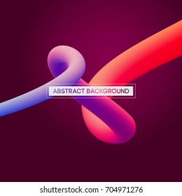 Abstract 3D Colorful Curve Lines Vector Background for Presentation