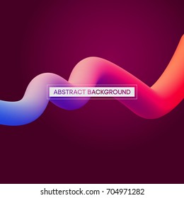 Abstract 3D Colorful Curve Lines Vector Background for Presentation