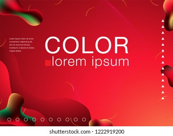 Abstract 3d colorful gradient drop liquid for social media and print