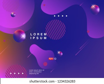 Abstract 3d colorful gradient drop liquid for social media and print. Eps 10 vector