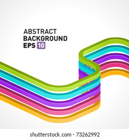 Abstract 3d colorful lines vector background. Eps 10