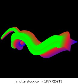 Abstract 3D colorful shape curve, suitable for any background.