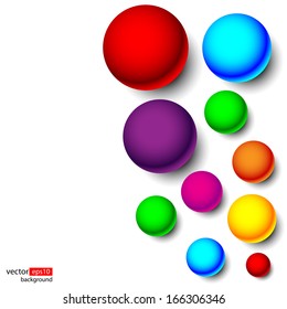Abstract 3D colorful spheric background. Vector illustration 