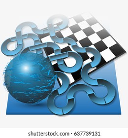 Abstract 3D composition. Vector illustration EPS10