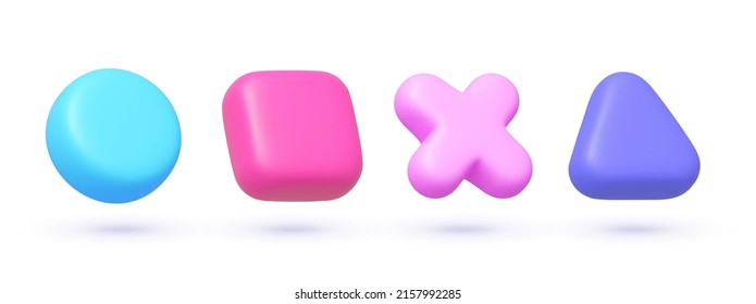 Abstract 3d for computer game design. Isolated object. Vector design template - Shutterstock ID 2157992285