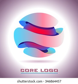Abstract 3d Core Logo Emblem Vector Stock Vector (Royalty Free