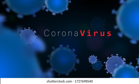 Abstrakte 3D von Coronavirus Hintergrund. Koronavirus-Ausbruch und Grippe-Hintergrund. Virus Covid 19. Neuartiges Coronavirus