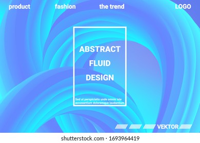 Abstract 3d cover with bright gradient. Abstract liquid fluid color shape. Creative vector concept.  Modern graphic texture. Vector 3d illustration.