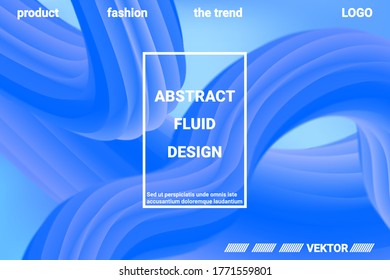 Abstract 3d cover with bright gradient. Abstract liquid fluid color shape. Creative vector concept.  Modern graphic texture. Vector 3d illustration.