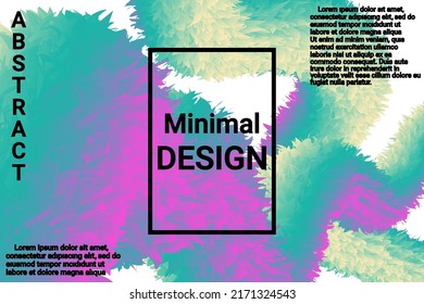 Abstract 3d cover with bright gradient. Abstract liquid fluid color shape. Futuristic concept. Modern graphic texture. Vector 3d illustration.