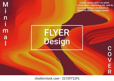 Resumen de la tapa 3d con gradiente brillante. Resumen de la forma del color del líquido líquido. Concepto futurista. Textura gráfica moderna. Ilustración vectorial 3d.