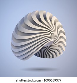 Abstract 3d creative form. Vector illustration