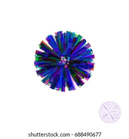 Abstract 3d crystal.Isolated on white background.Vector colorful illustration.