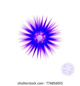 Abstract 3d crystal.Isolated on white background.Vector illustration.