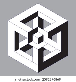 abstract 3d cube, abstract cube background
