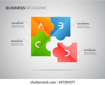 Abstract 3d cube  infographic template. Vector eps10.