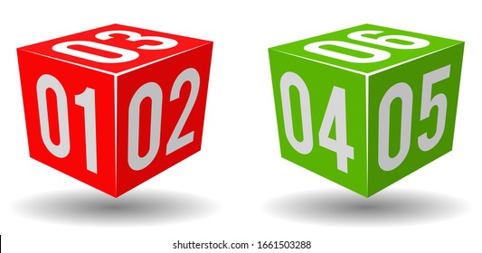 Abstract 3d cube in perspective, infographic template, vector illustration