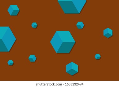Abstract 3d cube vector background