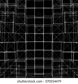 Abstract 3D Cube Vector Texture Background | Creative Line Art