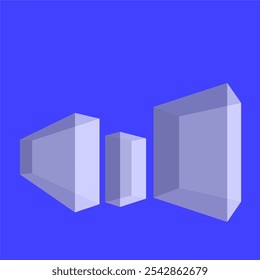 abstract 3d cubes on purple