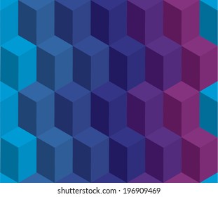 abstract 3d cubes seamless pattern