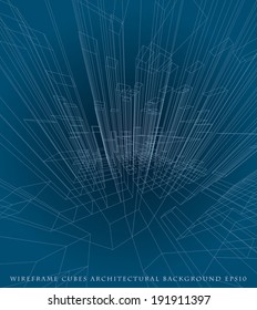 Abstract 3D cubes vector background.