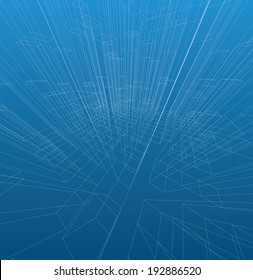 Abstract 3D cubes vector background.