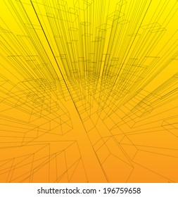 Abstract 3D cubes vector background.