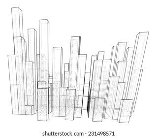 Abstract 3D cubes vector background.