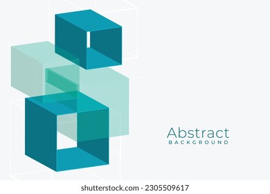 abstrakter geometrischer 3D-Kuboidkasten-Hintergrund 