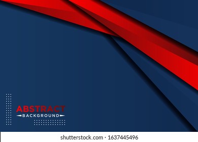 abstract 3d dark blue background with a combination of luminous red overlap style graphic design element