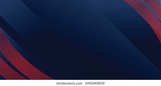 abstract 3d dark blue background with a combination of luminous red overlap style graphic design element