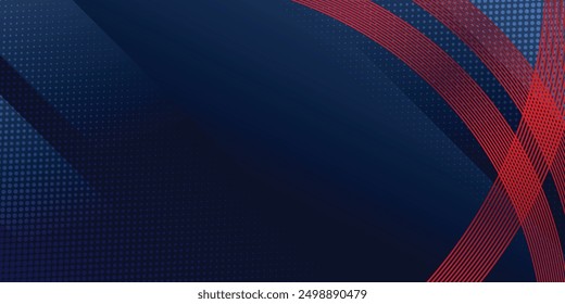 abstract 3d dark blue background with a combination of luminous red overlap style graphic design element