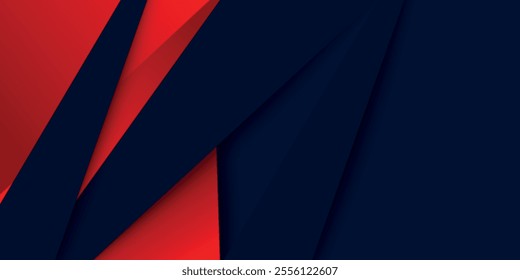 abstract 3d dark blue background with a combination of luminous red overlap layers background