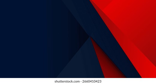 Fondo azul oscuro abstracto 3D con una combinación de capas de superposición de color rojo luminoso de fondo
