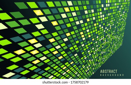 abstract 3d dark green square tiles background. Modern, minimalist, suitable for wallpapers, banners, backgrounds, cards, book illustrations, landing pages, etc.