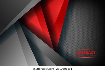 abstract 3d dark red gray background with a combination of luminous red overlap layers background