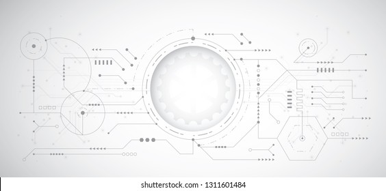 Abstract 3d Design Background With Technology Dot And Line Circuit Board Texture. Modern Engineering, Futuristic, Science Communication Concept. Vector Illustration