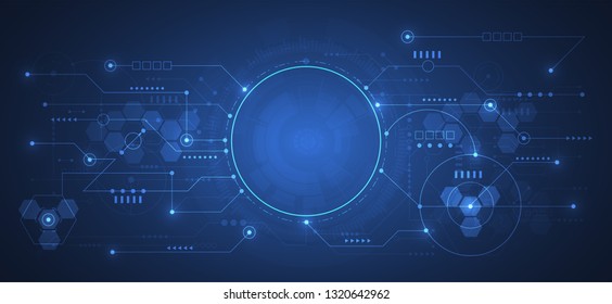 Abstract 3d design background with technology dot and line circuit board texture. Modern engineering, futuristic, science communication concept. Vector illustration