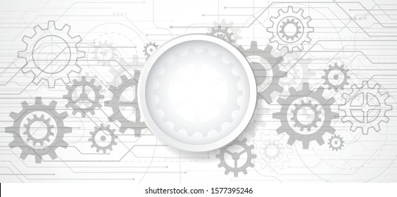 Abstract 3d design background with technology dot and line circuit board texture. Modern engineering, futuristic, science communication concept. Vector illustration