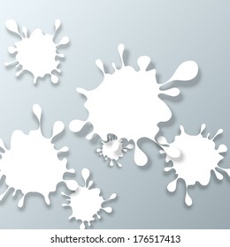 Abstract 3D design blotch background paper style