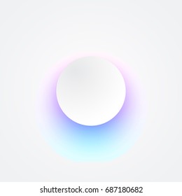 Abstract 3d design element with colorful shadow. Geometric shape with drop shadow effect.