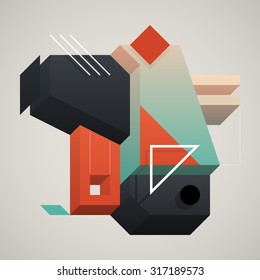 Abstract 3d design element. EPS10 vector template