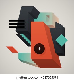 Abstract 3d design element. EPS10 vector template