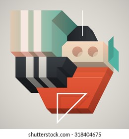 Abstract 3d design element. EPS10 vector template