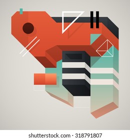 Abstract 3d design element. EPS10 vector template